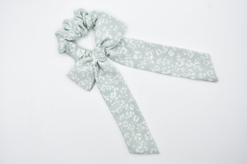 Mint for Cheetah // Bow Scrunchie