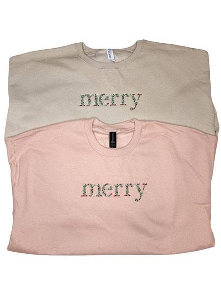 Adult Basic Sweatshirt // Merry Floral-3 Colors