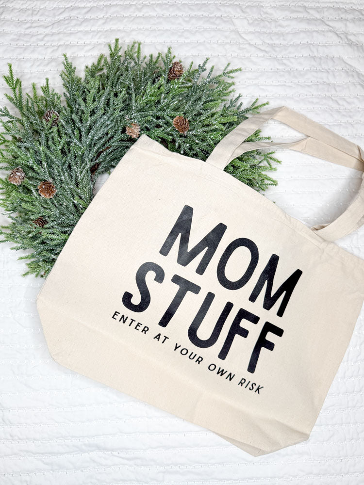 Mom Stuff Zippered Tote