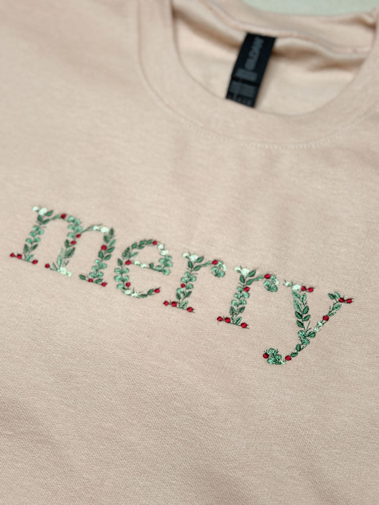 Merry Floral Crewneck