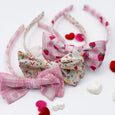 Felicity Headband // Pink Plaid Hearts