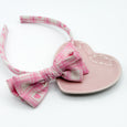 Felicity Headband // Pink Plaid Hearts