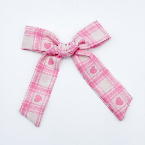 Catherine // Pink Plaid Hearts