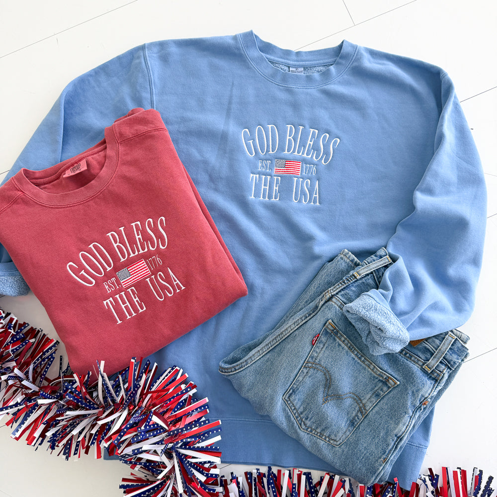 God Bless the USA Crewneck
