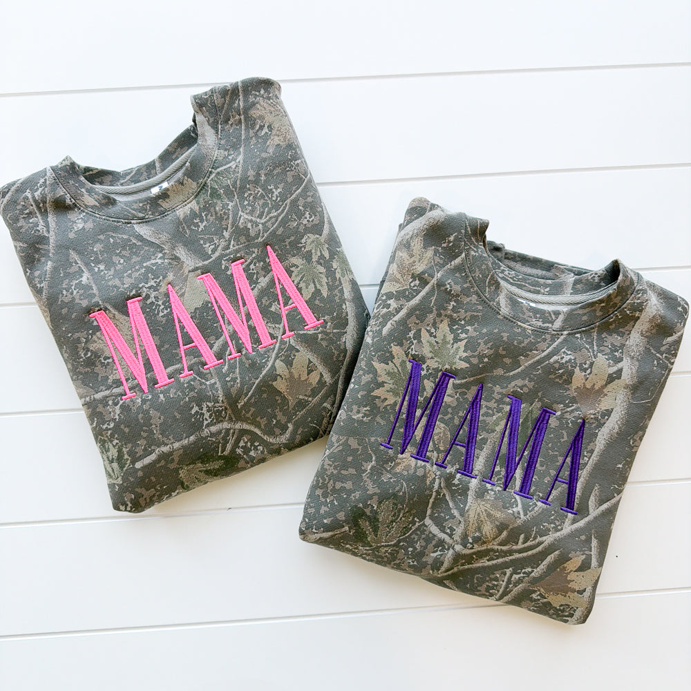 Camo MAMA Crewneck