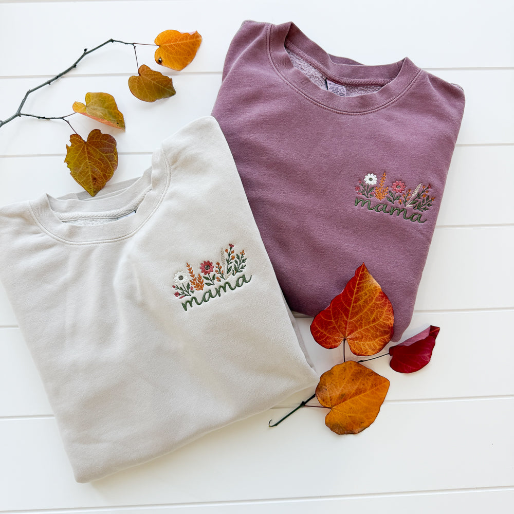MAMA Fall Floral Design Crewneck