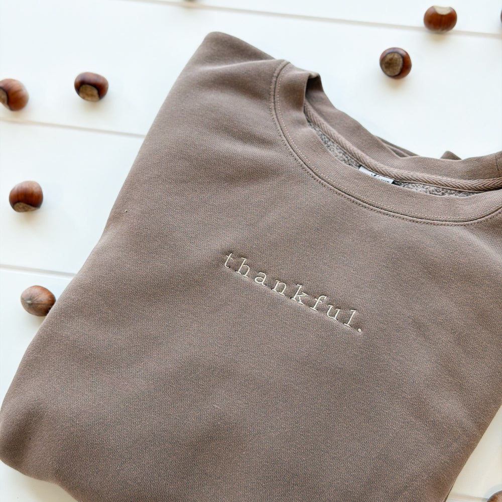 Thankful Brown Crewneck