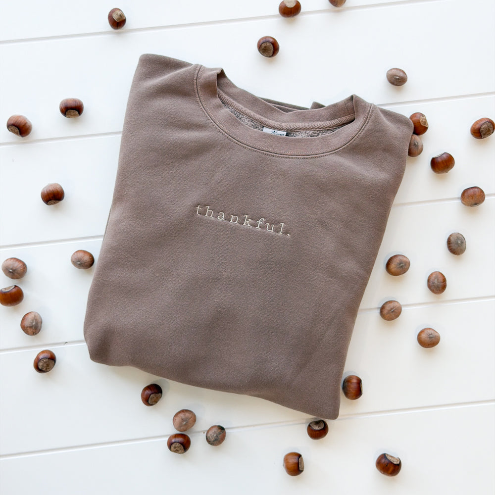 Thankful Brown Crewneck