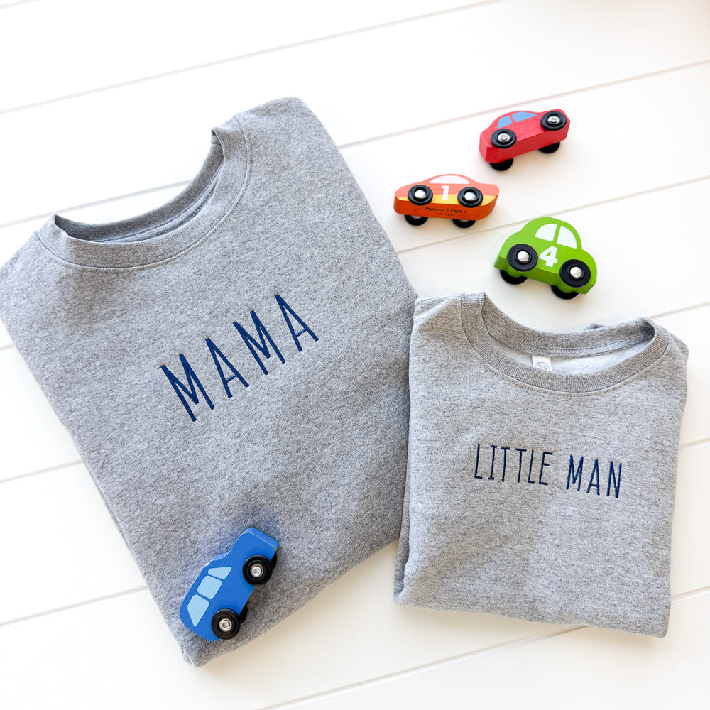 Matching Mama/Little Man Crewneck
