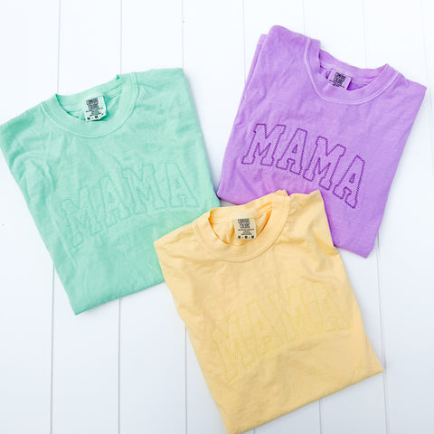 Adult Embroidered Tee// Mama Stitched