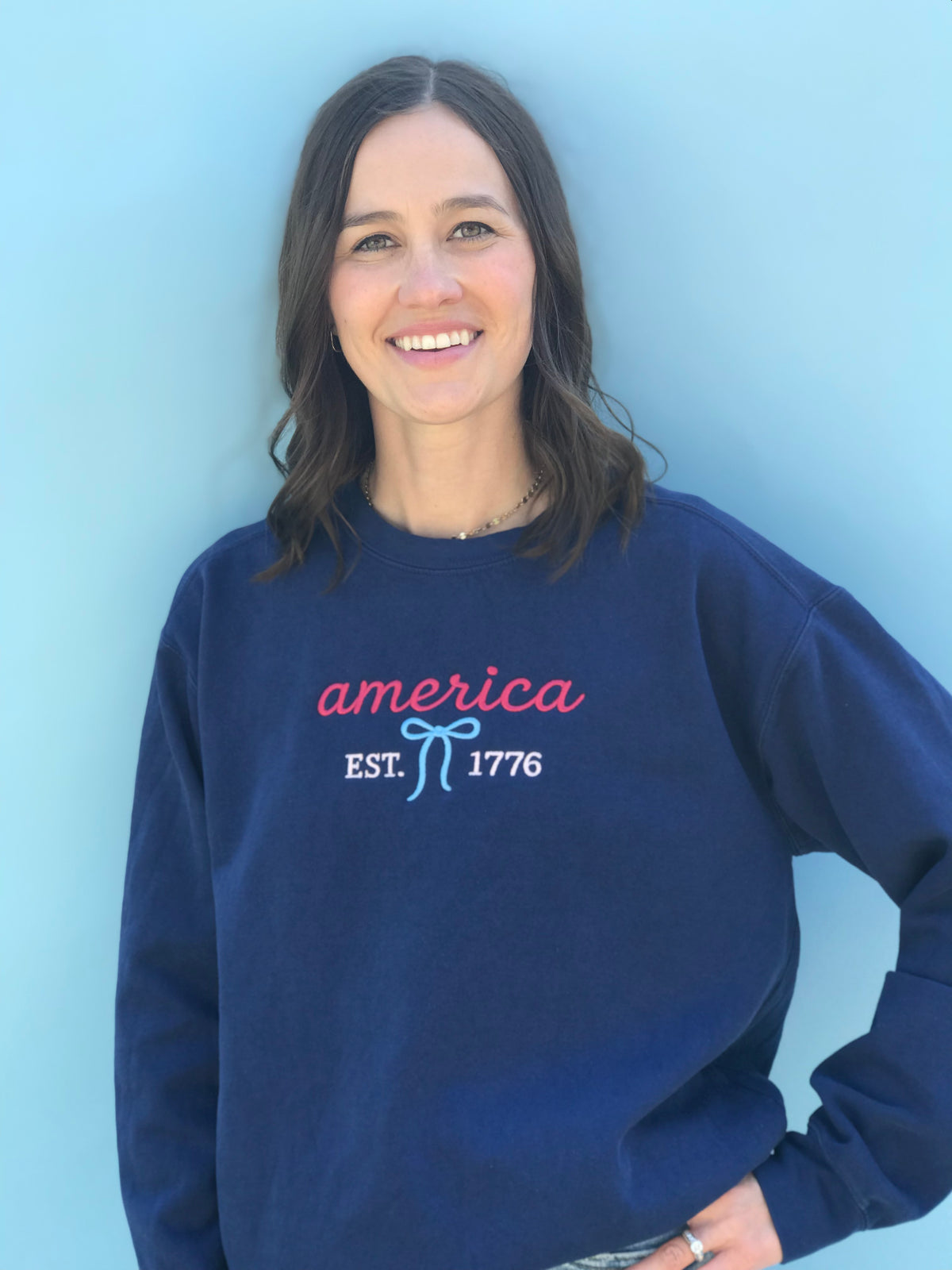 America w/ Bow Crewneck or Tee