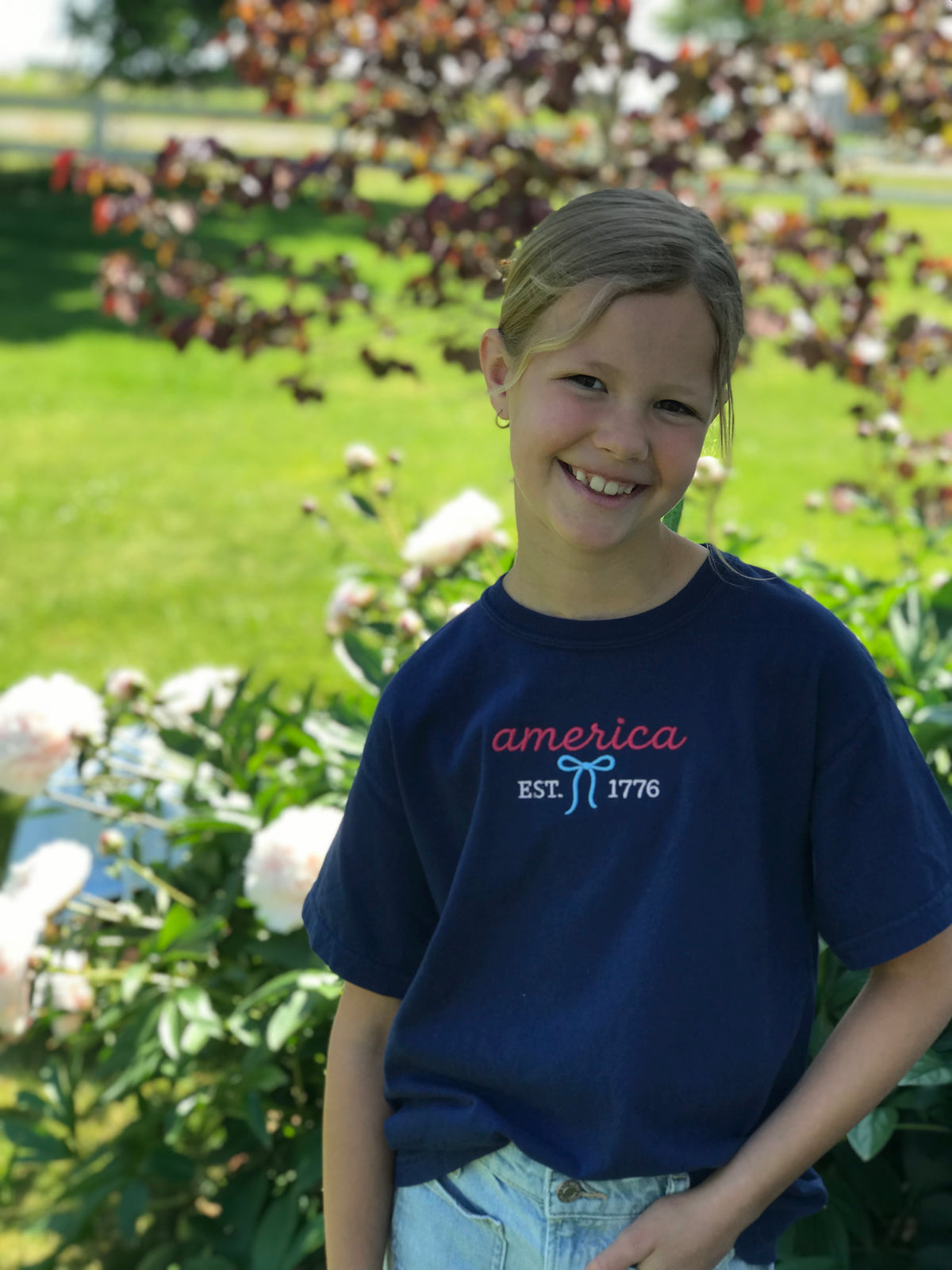 America w/ Bow Youth Tee