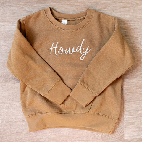 Child Sweatshirt // Howdy