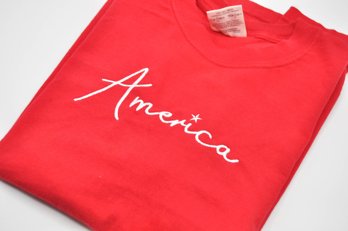 America on Red Youth Tee