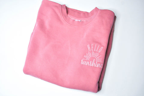 Adult Premium Crewneck // Hello Sunshine