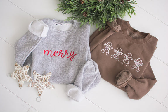 Adult Premium Crewneck // Gingerbread Men