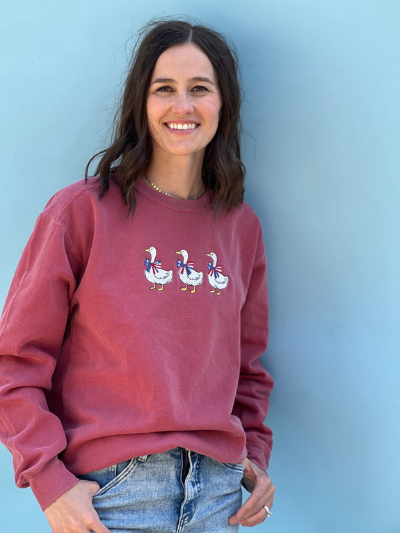 Adult Crewneck or Tee // Patriotic Geese