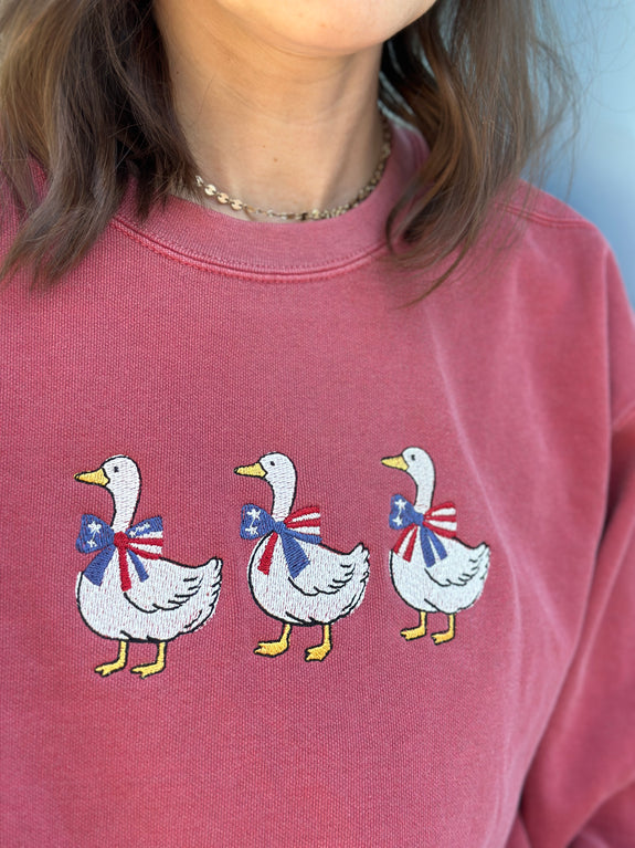 Adult Crewneck or Tee // Patriotic Geese