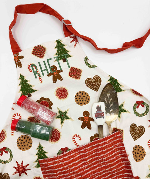 Kids Personalized Apron // Christmas Cookie