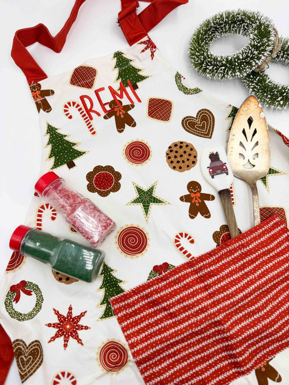 Kids Personalized Apron // Christmas Cookie