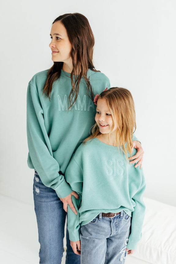 Youth Sweatshirt // MINI & SIS Thin Font