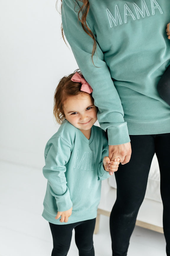 Youth Sweatshirt // MINI & SIS Thin Font