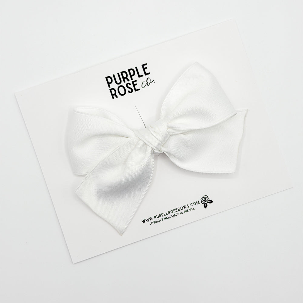 Claire// Satin: White
