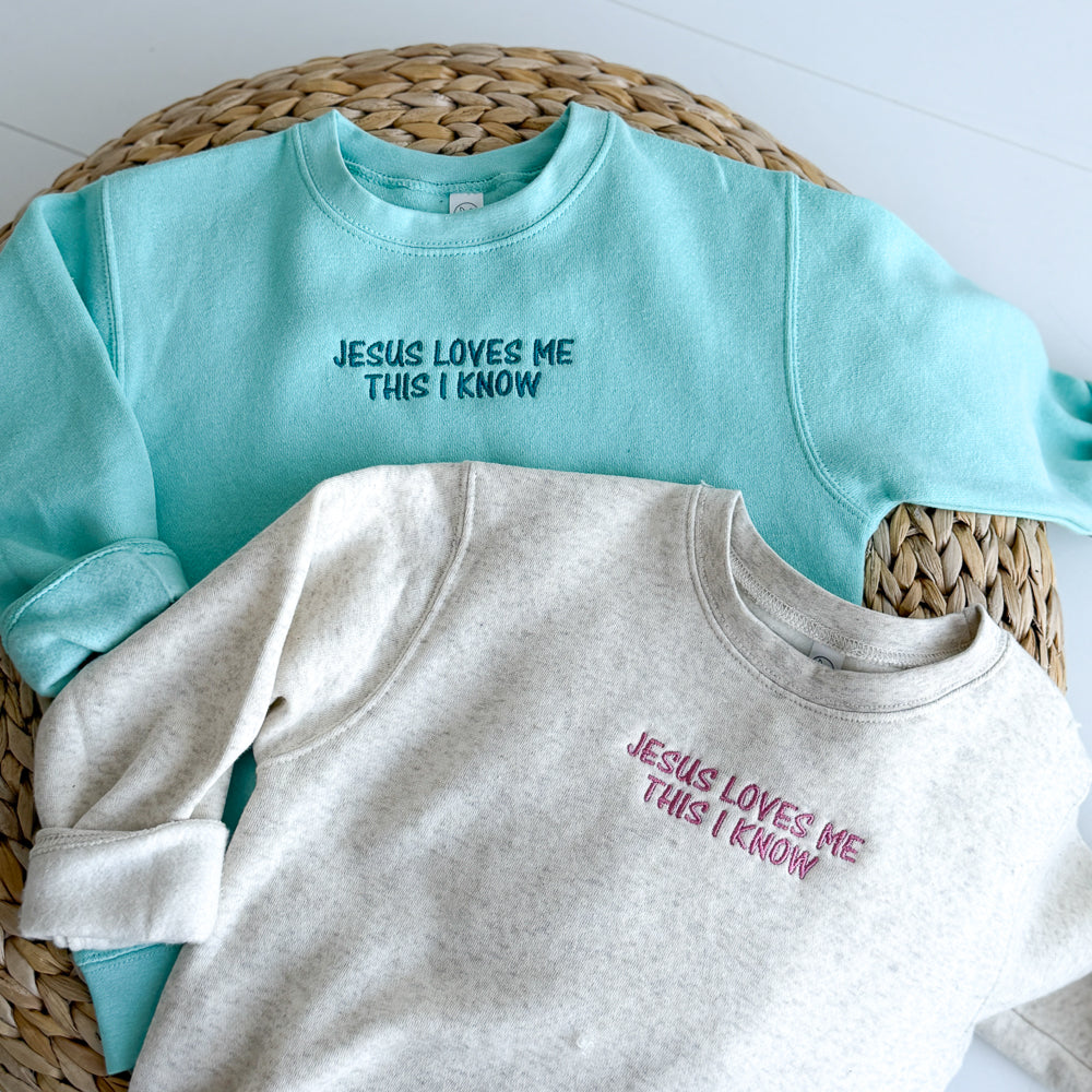 Jesus Loves Me Toddler Crewneck