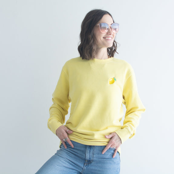 Adult Sweatshirt // Lemon