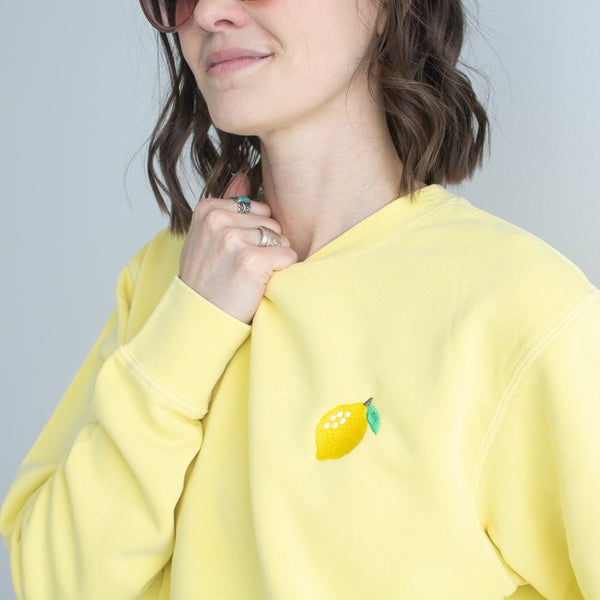 Adult Sweatshirt // Lemon