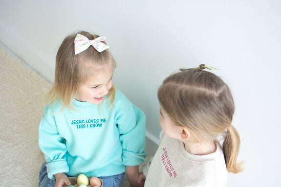 Child Sweatshirt // Jesus Loves Me