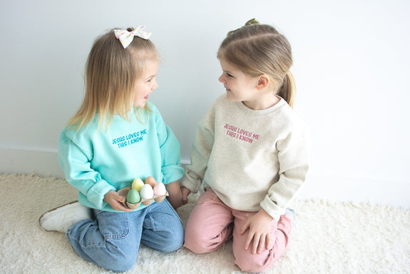 Child Sweatshirt // Jesus Loves Me