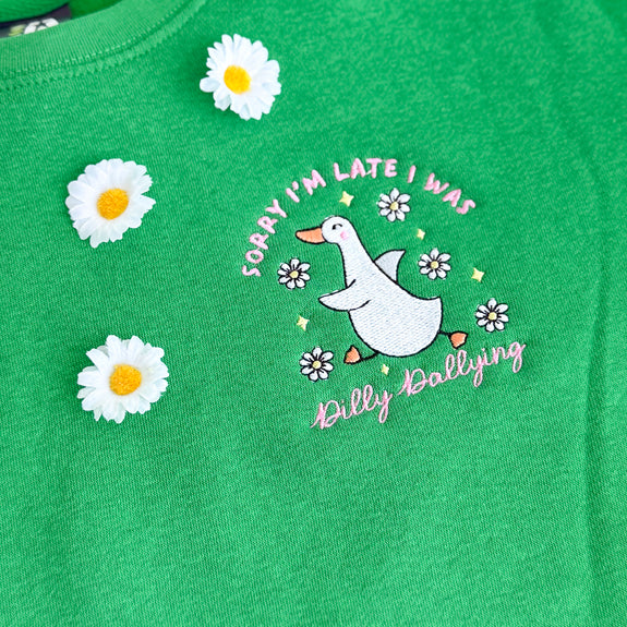 Adult Sweatshirt // Sorry I'm Late Goose