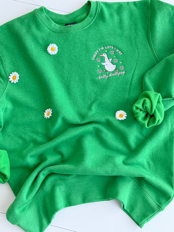 Adult Sweatshirt // Sorry I'm Late Goose