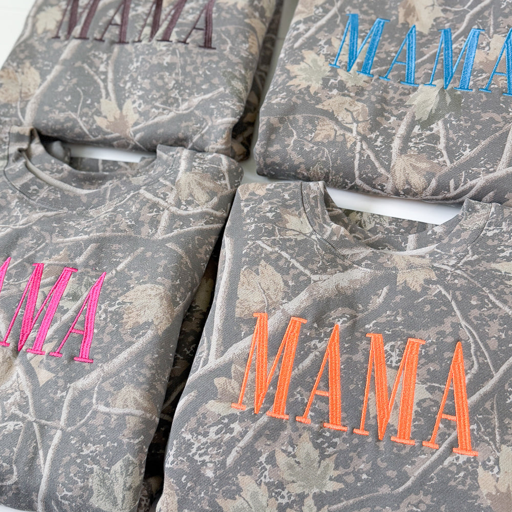 Camo MAMA Crewneck