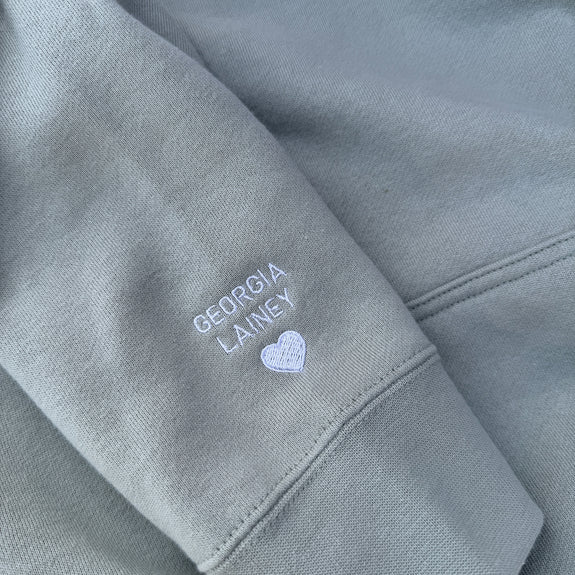 Add Sleeve Embroidery // Petite Font