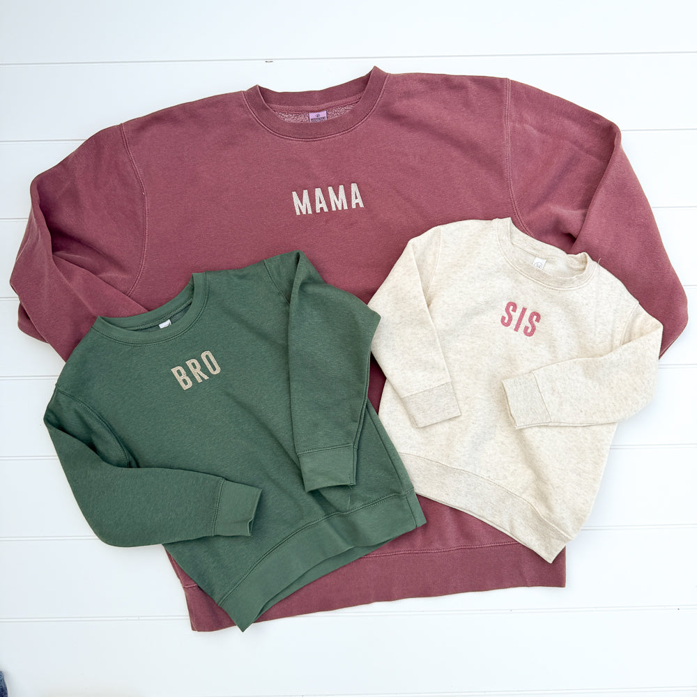 Matching MAMA/BRO/SIS Crewneck