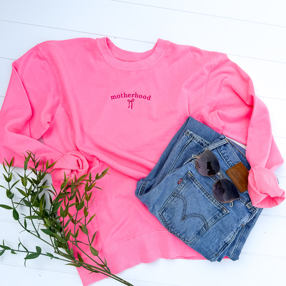 Bright Pink Motherhood Crewneck