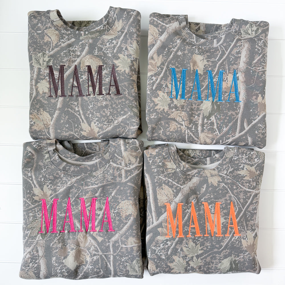 Camo MAMA Crewneck