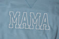 Adult Sweatshirt // MAMA Blue with White Medium
