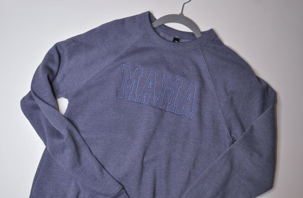 Adult Sweatshirt // MAMA Blue/Blue Small