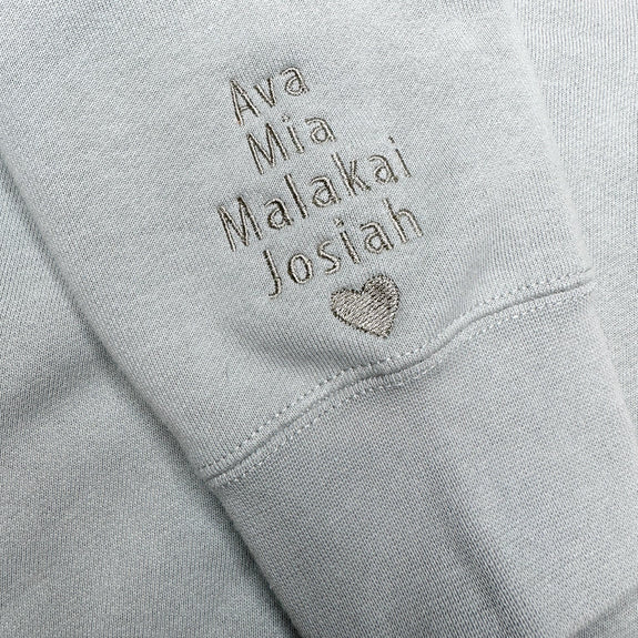 Add Sleeve Embroidery // Block Font