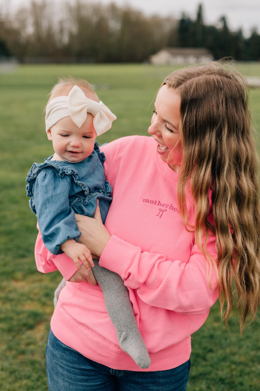 Bright Pink Motherhood Crewneck