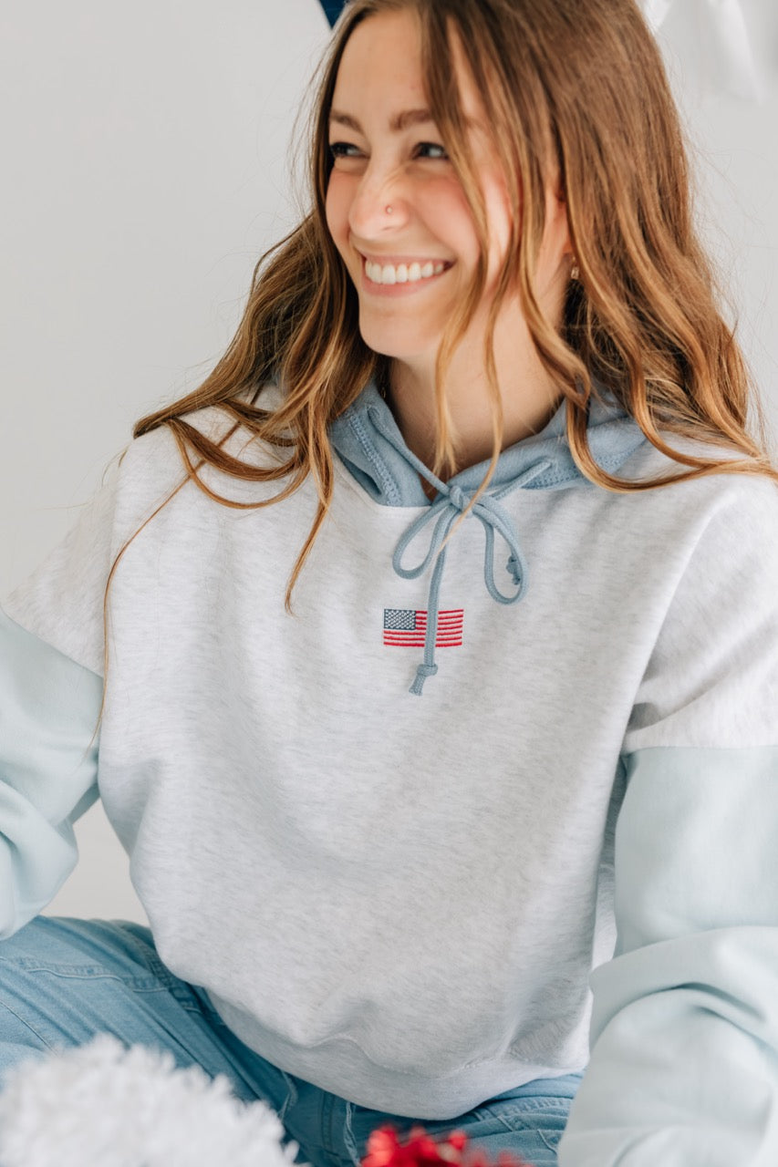Perfect Crop w/ Flag Hoodie
