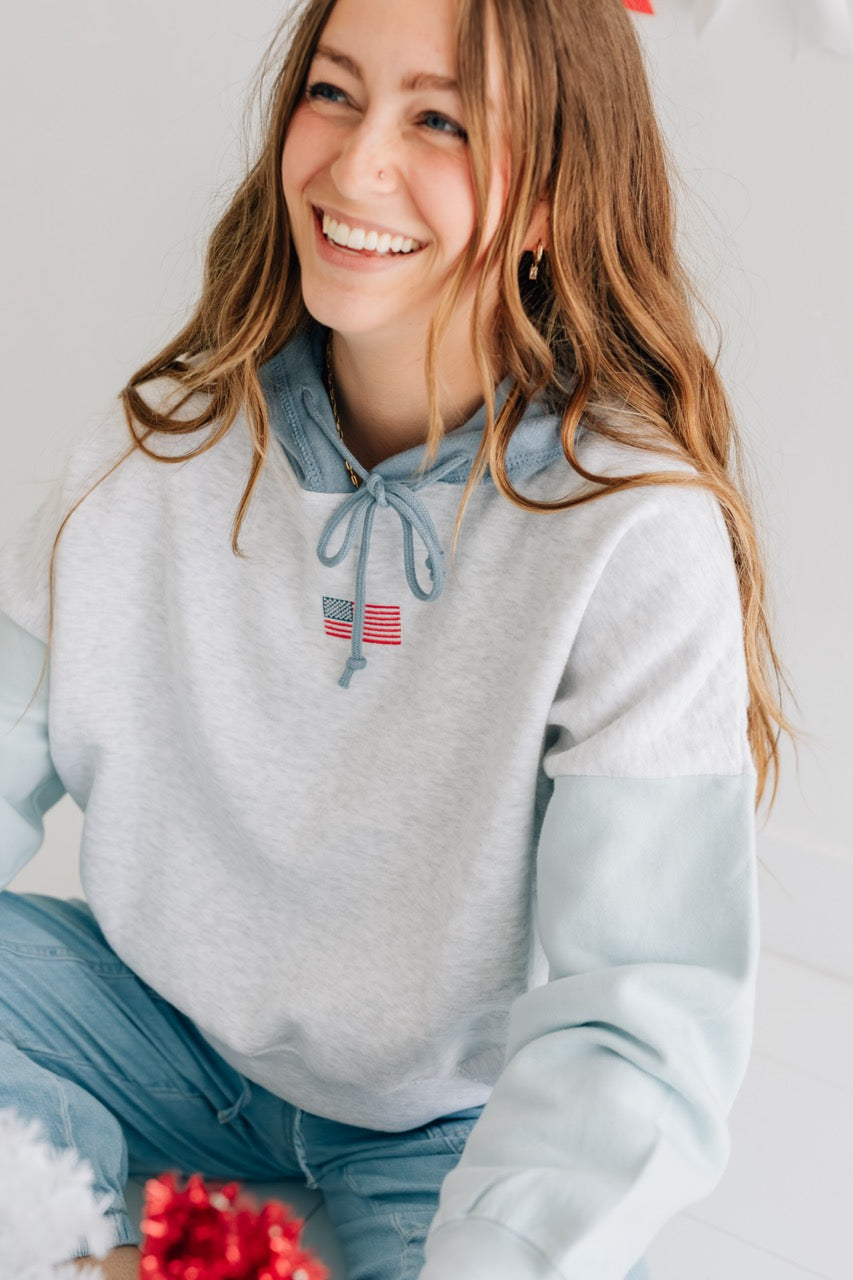 Perfect Crop w/ Flag Hoodie