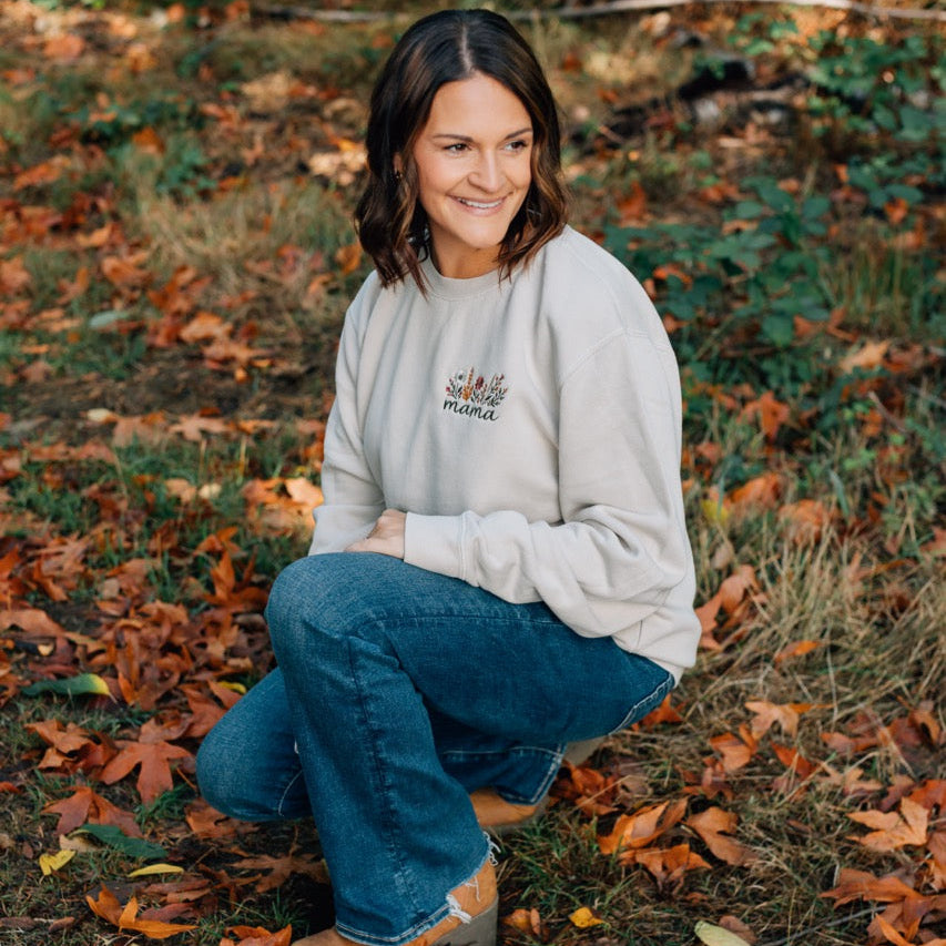MAMA Fall Floral Design Crewneck