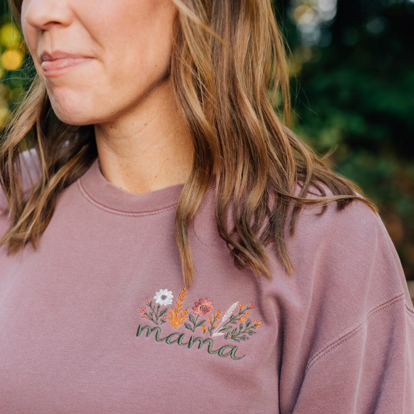 MAMA Fall Floral Design Crewneck