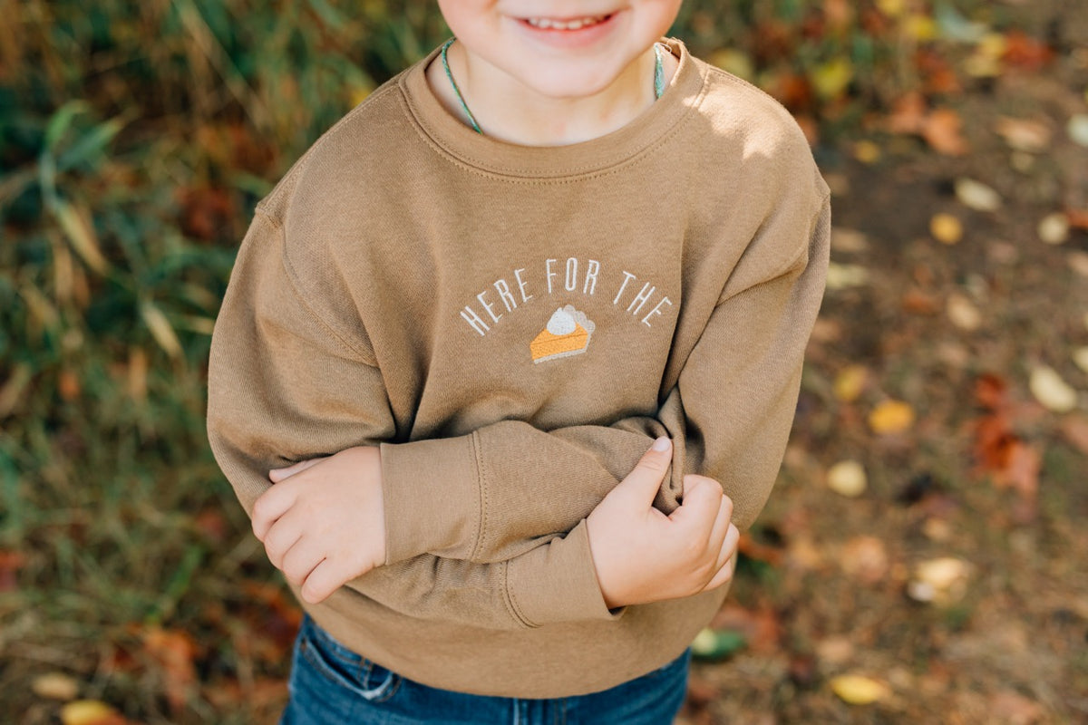 Here for the Pie Toddler Crewneck