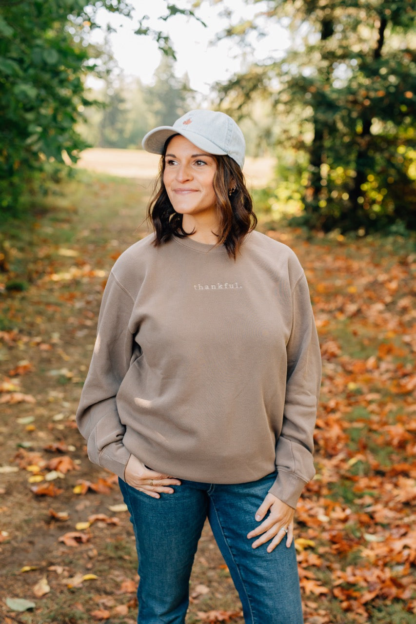 Thankful Brown Crewneck