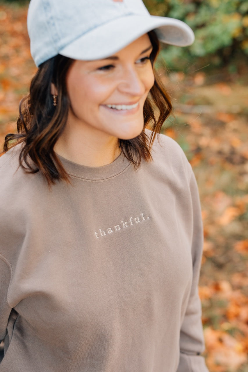 Thankful Brown Crewneck